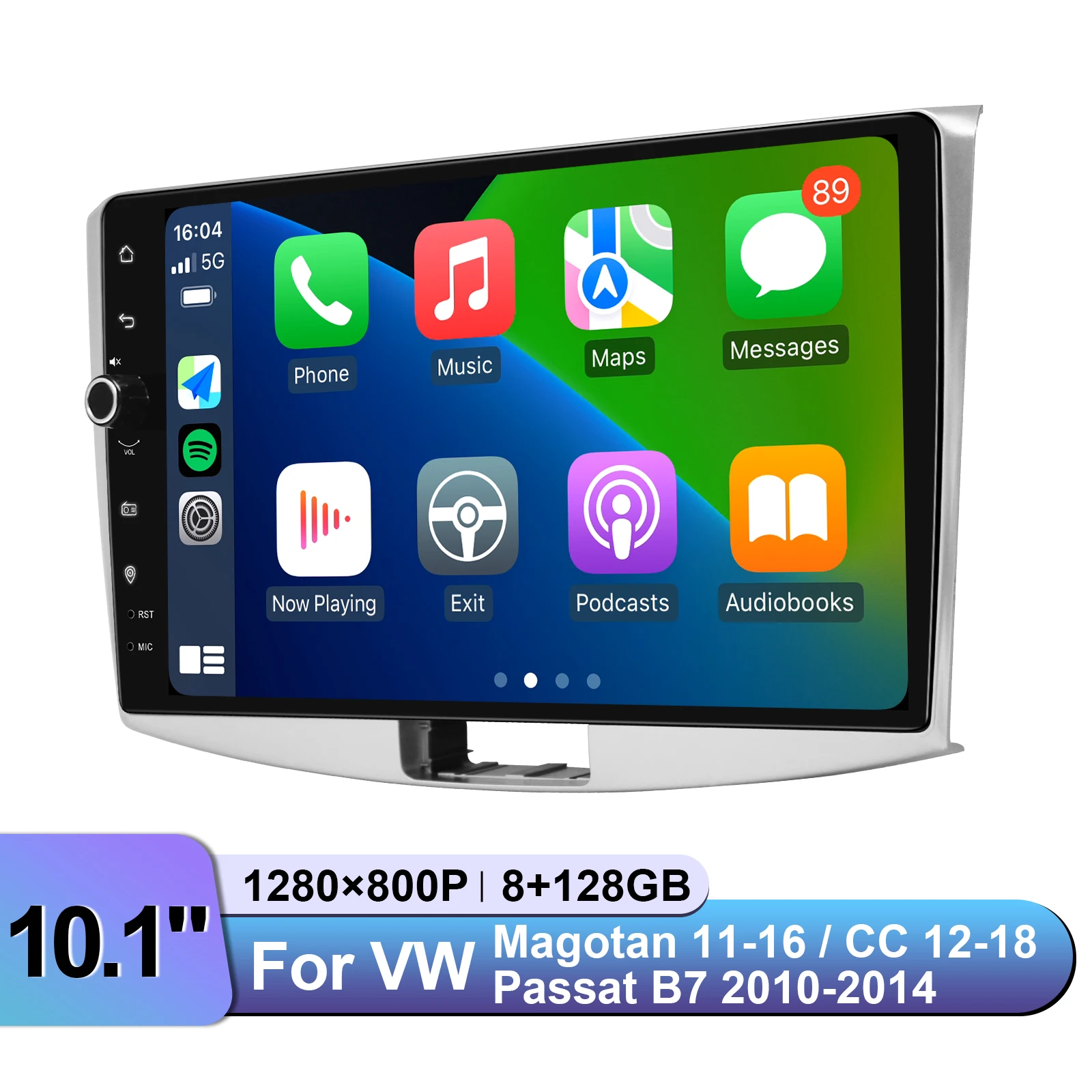 Android 13 Car Stereo Multimedia Player for VW Magotan/Volkswagen Passat B7/VW CC 2012-2018 GPS Navigation with CarPlay DSP