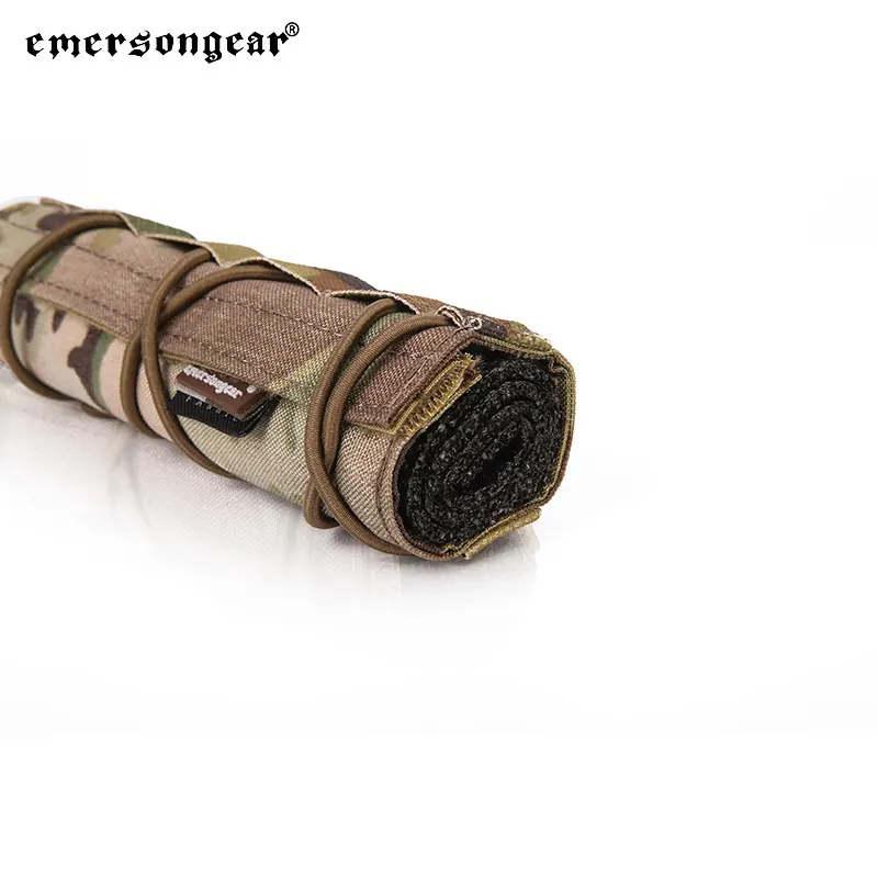 Emersongear Tactical 18cm Airsoft Suppressor Cover Protective Cloth Tool Panel Muffler Case Pouch Bag Hunting Tube Gear