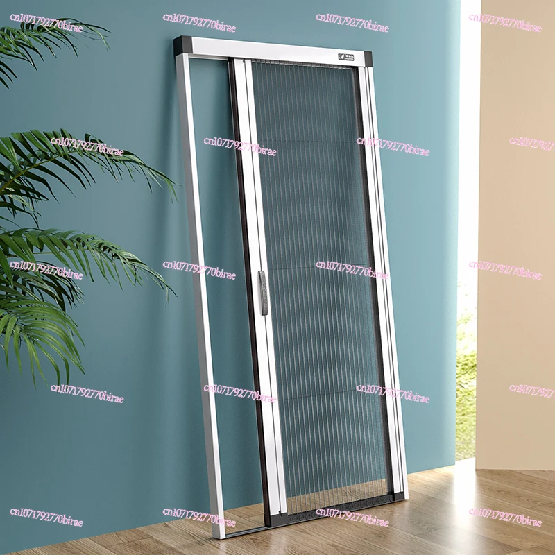 

Trackless Retractable Screen Doors Sliding Door Trackless Pleated Mesh Sliding Screen Aluminium Mosquito Net Door