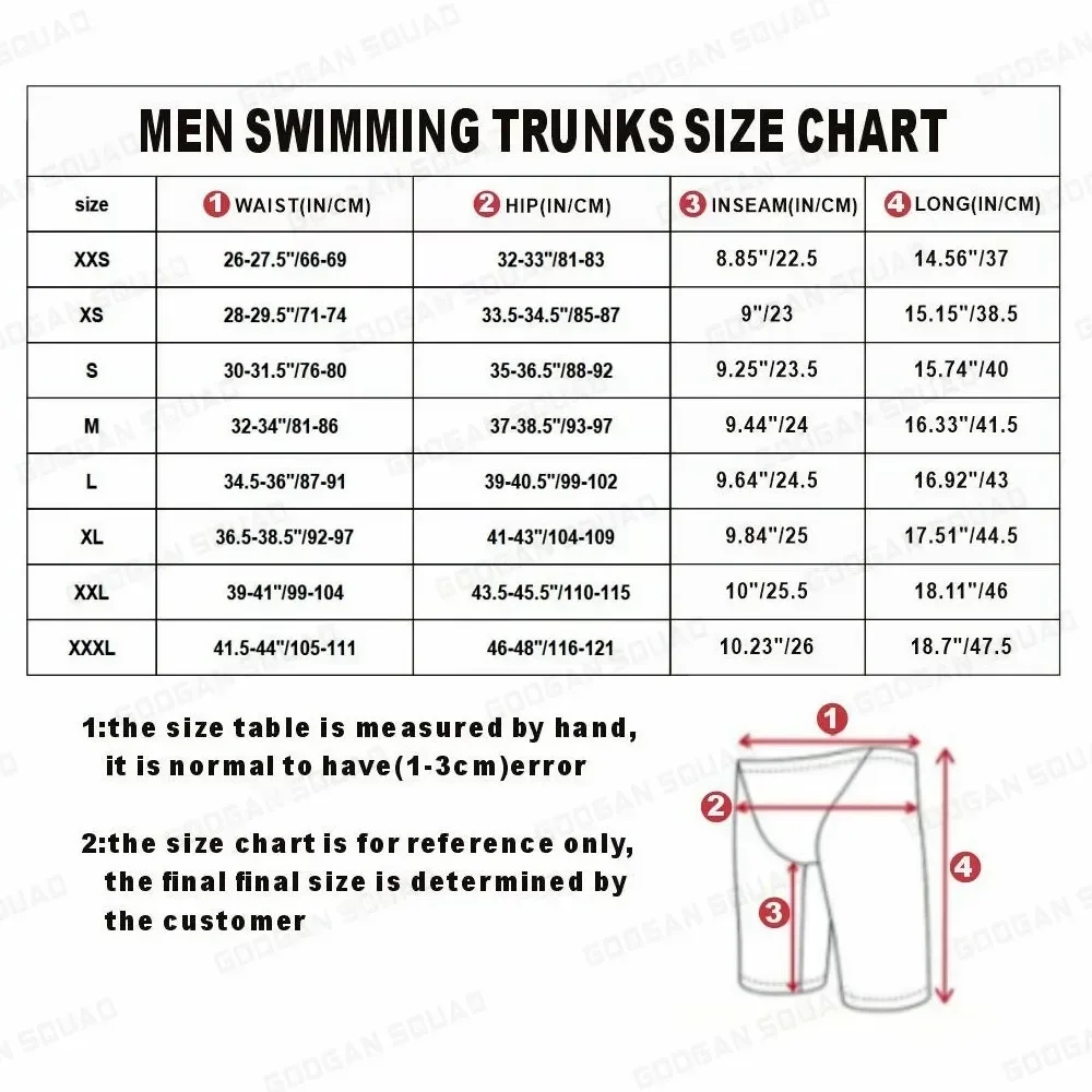 2025 Mens Square Leg Athletic Swim Jammers Durable Training Splice Team Swimsuit Men Swimming Trunks Neon Size Xs-2xl