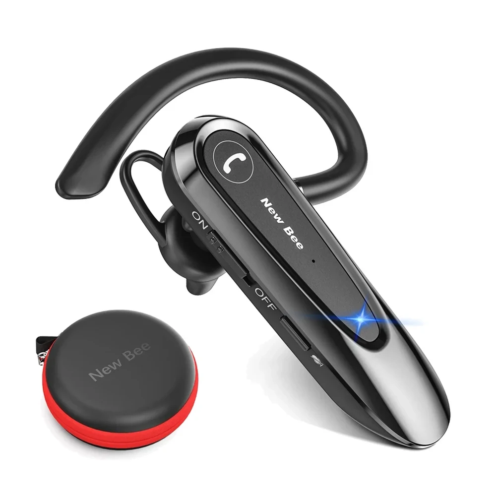 LC-B45 Bluetooth 5.0 Headset Single In-Ear Wireless Earphone Hands-Free with Mic CVC8.0 Noise Cancelling Talk For Driving