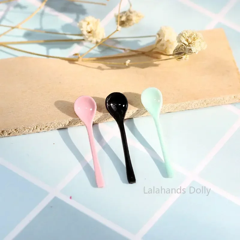 Puppenhaus Miniatur Küchenartikel Mini Eis Joghurt Löffel Essen Spielszene Puppenhaus Möbel Dekoration Zubehör