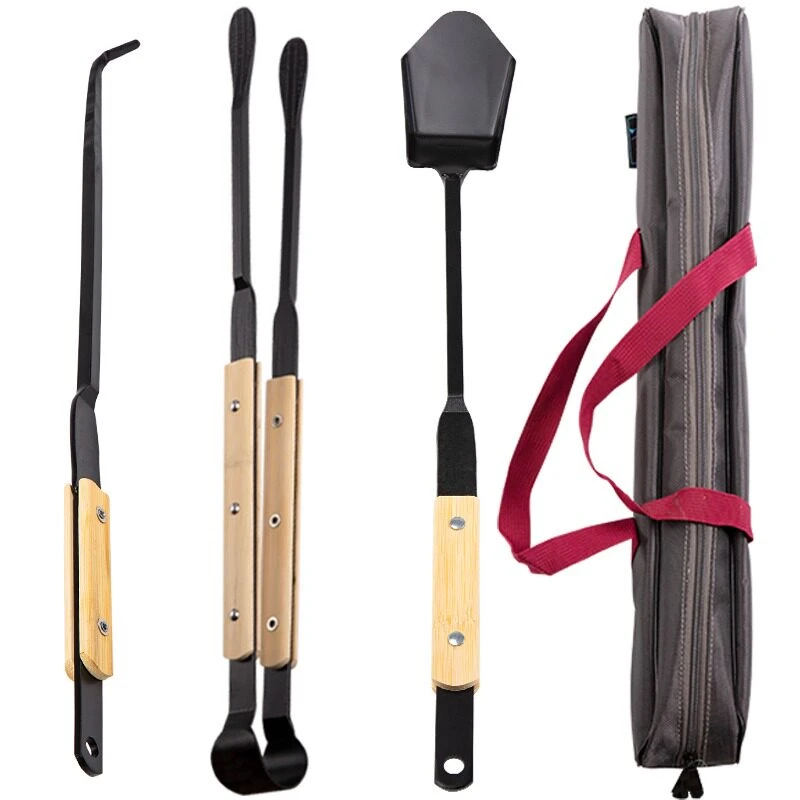Outdoor BBQ set, tongs, hook, shovel, clamp, pliers three-piece set, charcoal shovel, picnic, camping tool set, supplies