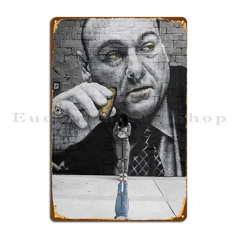 Tony Soprano Wall Graffiti Art Metal Signs Pub Designer Wall Decor Bar Cave Club Tin Sign Poster