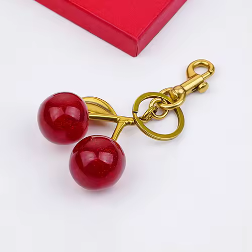 Cherry Charm Handbag Pendant Keychain for Women's Exquisite Internet-famous Crystal Cherry Bag Accessories High-Grade Pendant - Image 6
