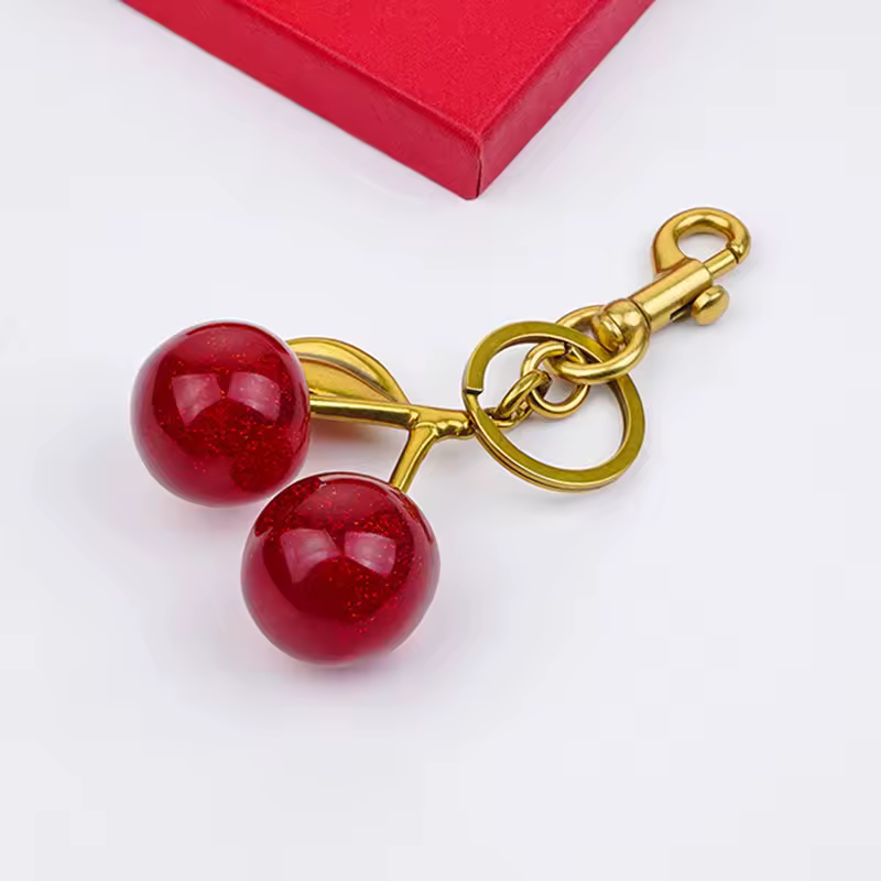 Cherry Charm Handbag Pendant Keychain for Women's Exquisite Internet-famous Crystal Cherry Bag Accessories High-Grade Pendant - Image 6