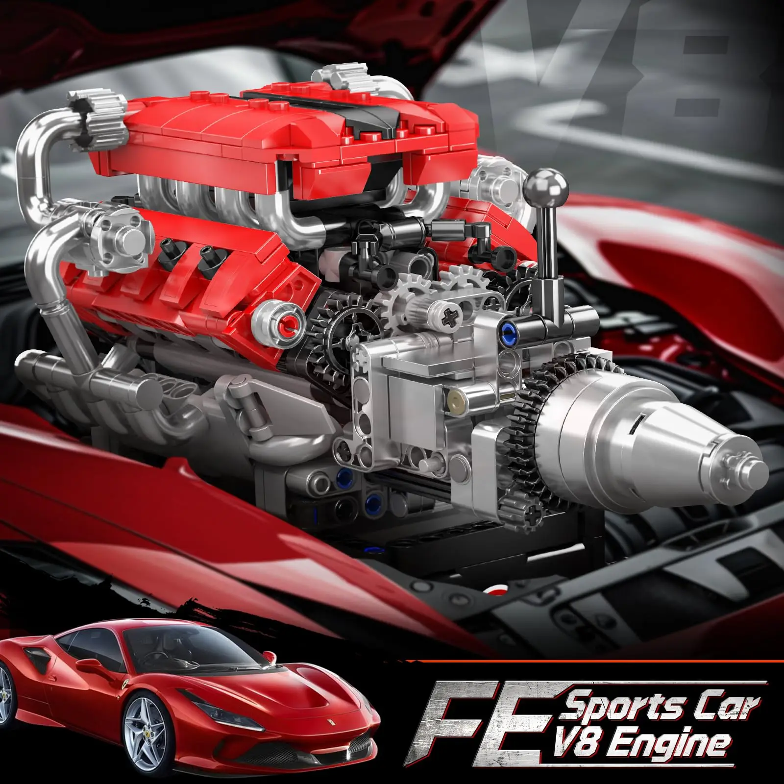 

Строительные блоки двигателя Mold King 10204 V8 — рабочая модель, идея подарка игрушки STEM для детей и взрослых (750 + шт.)