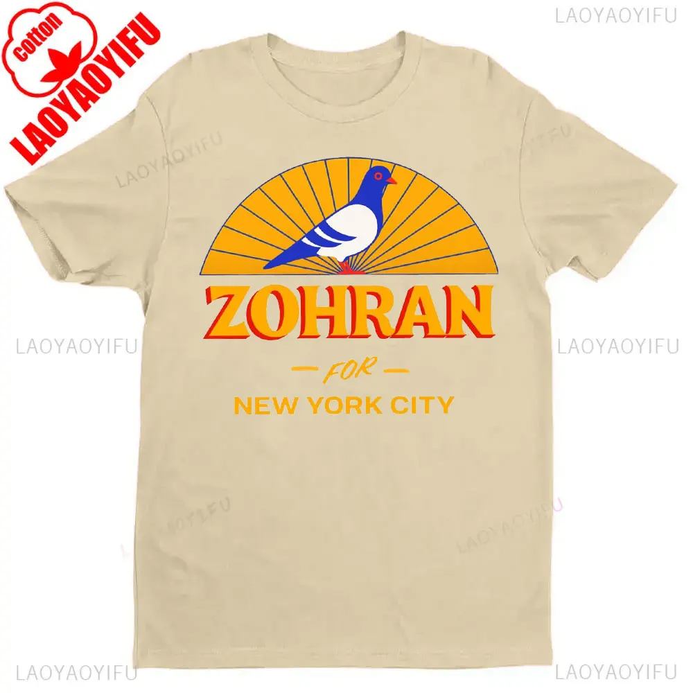 Zohran ل مايور NYC قميص 2025 شعار السياسة الجرافيك تي شيرت النساء الرجال عالية الجودة القطن تيز منتظم قصيرة الأكمام بلايز #6