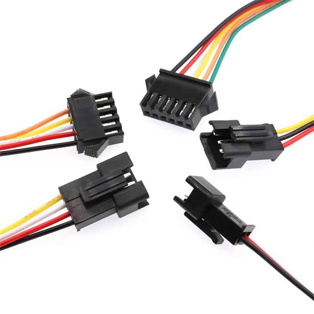 10 قطعة 2P 3P 4P 5P 6P SM 2.54 مللي متر الملعب ذكر إلى أنثى التوصيل جاك JST سلك موصل 22AWG بطارية كابل شحن محول 20 سنتيمتر #4