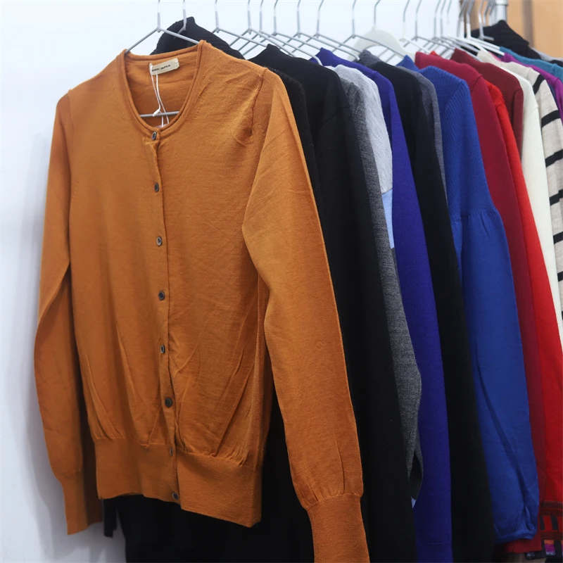 

Vintage High Ne Knitwear round Ne Slim Fit Color Japanese Made Woolen Women's Faion Winter Long Sve Top