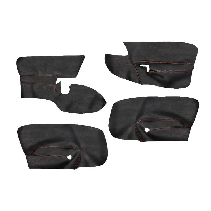 Car Interior Door Panel Armrest Black Suede Leather Cover For VW Golf 5 V MK5 Jetta 2005 2006 2007 08 09 2010  Only 4/5 doors