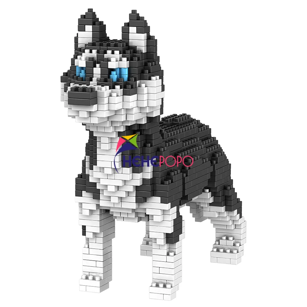 800pcs+ Dog Blocks 6618 Series Dachshund Building Block Toy for Kid Cute Dog Animal Model Diamond Micro Bricks Toy