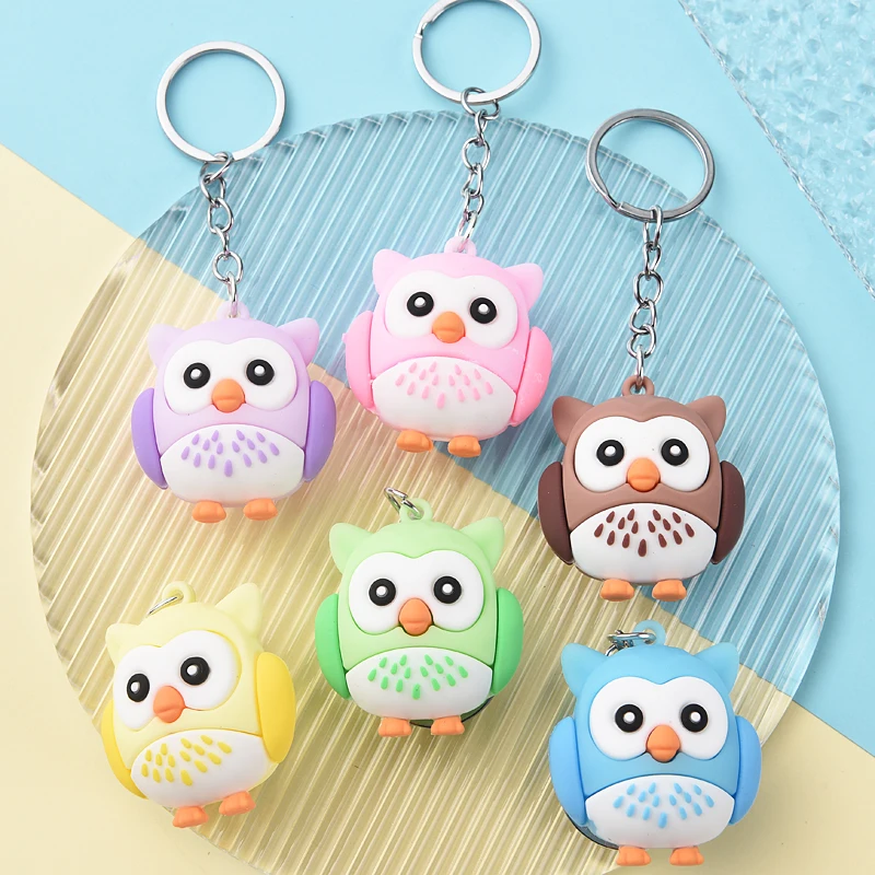 New Keychain Creative Owl Cute Animal Key Pendant Student Gift Party Birthday Gifts for Children Bag Charms