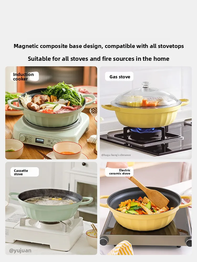 28cm Multi-functional Non-stick Pan, Hot Pot Induction Cooker, Special Home Thickening and Large-capacity Steaming 2