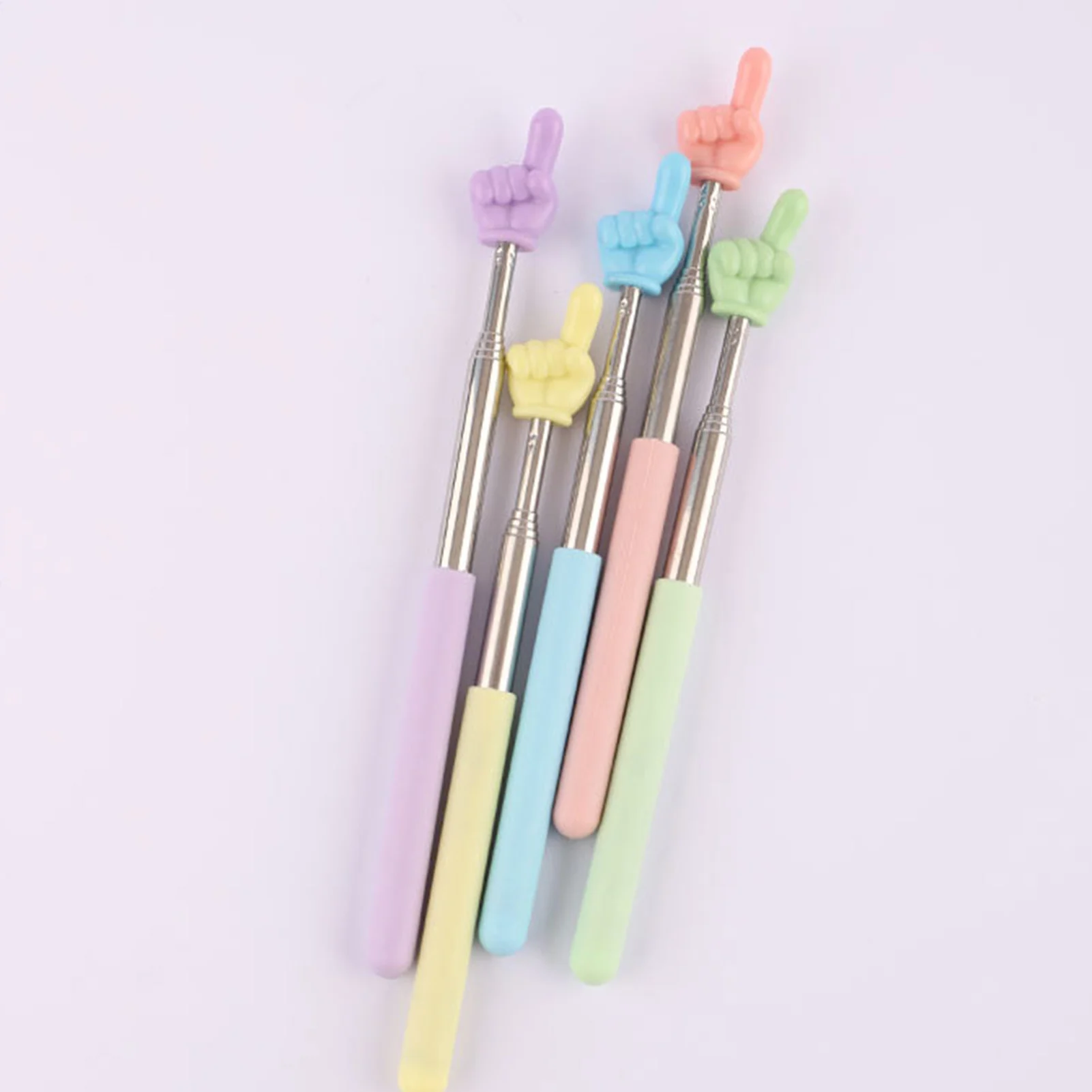 Telescopic Teachers Pointer Plastic Collapsible Finger Pointing Stick for Elementary School Kindergarten