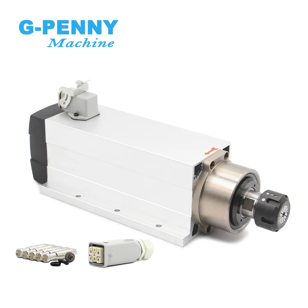 g-penny 3.5KW ER25 Air Cooled Spindle Motor 4pcs bearings 220v/380v With Flange spindle motor