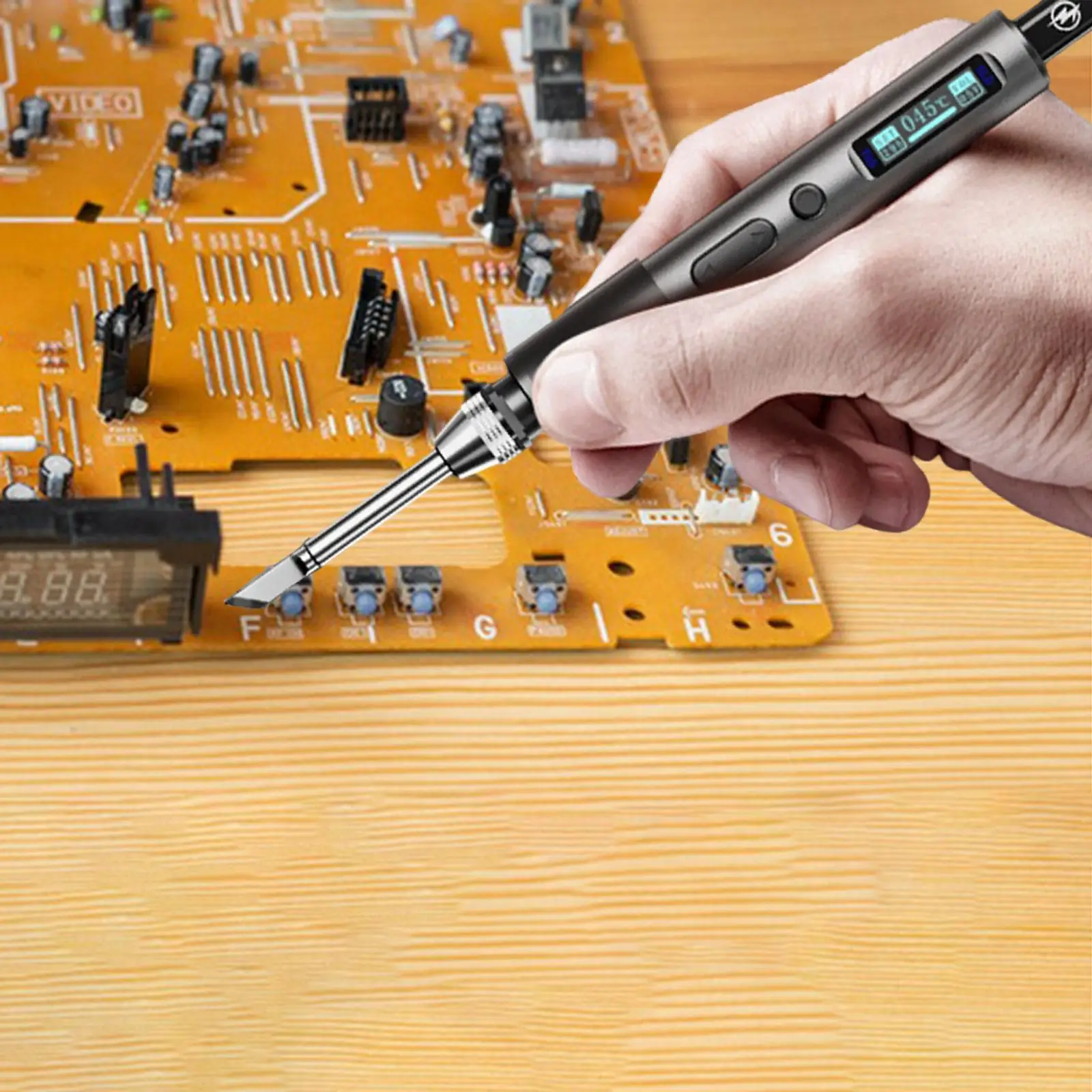 

Electric Soldering Iron, Convenient, Quick Heat Multipurpose Adjustable Temperature Manual Tool for Home Soldering
