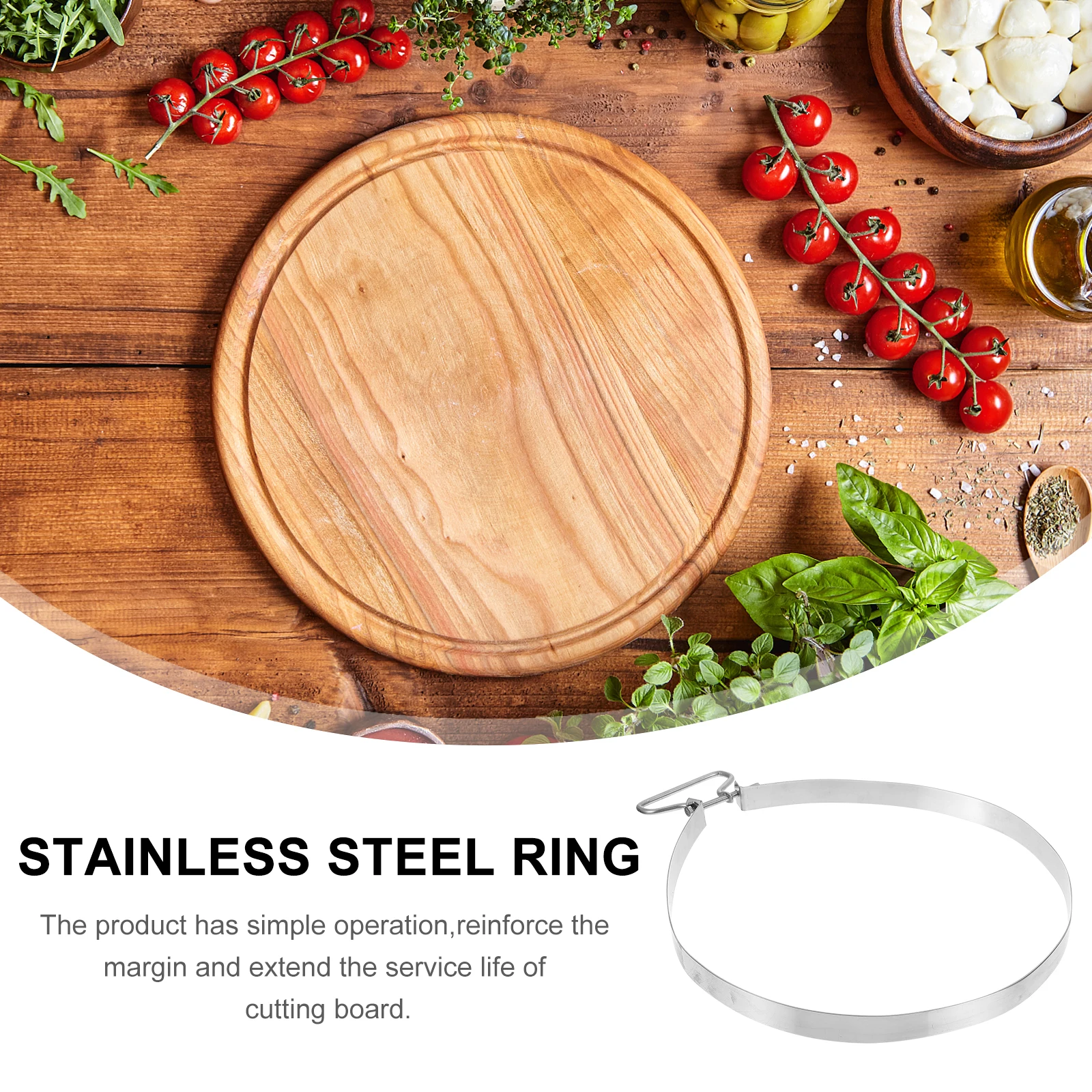 

Stainless Steel Cutting Board Ring Kitchen Supply Anti-crack Artifact Practical Item High Temp Oxidation Resistance No