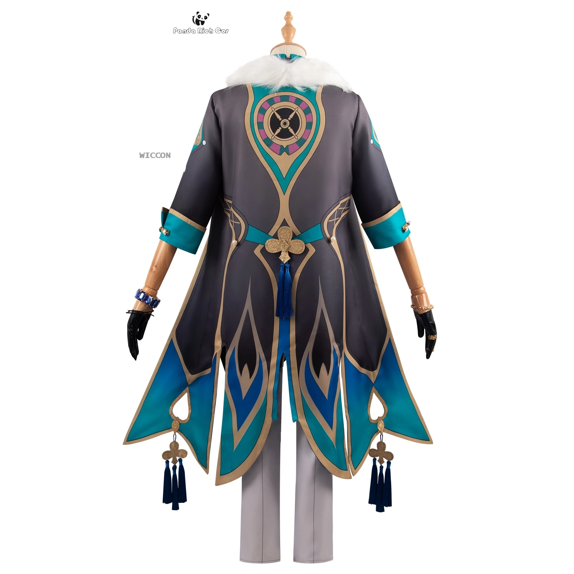 زي تأثيري أفنتورين للرجال ، لعبة شعر مستعار ، الشرف: ستار ريل ، أنيمي بشري ، حفلة هالوين ، ملابس رجالية ، أقراط ، ملصق وشم