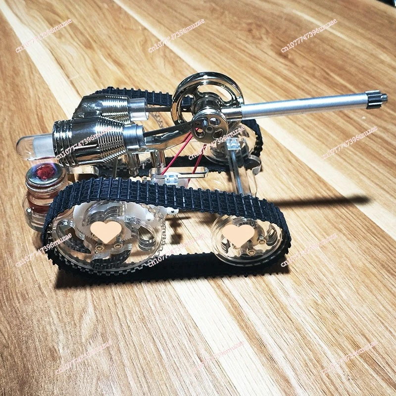 Engine miniature model, external combustion power vehicle, finished vehicle