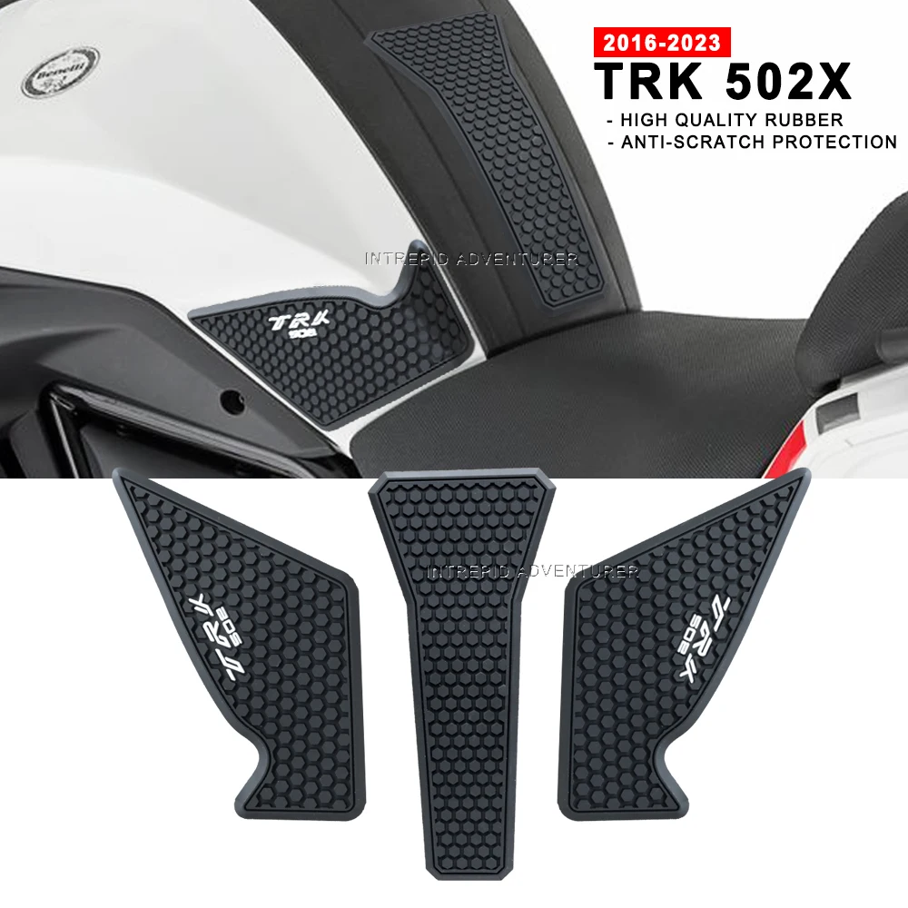 

For Benelli TRK 502 TRK502 TRK502X Motorcycle accessories Non-Slip Side Fuel Tank Stickers Pad Rubber Sticker