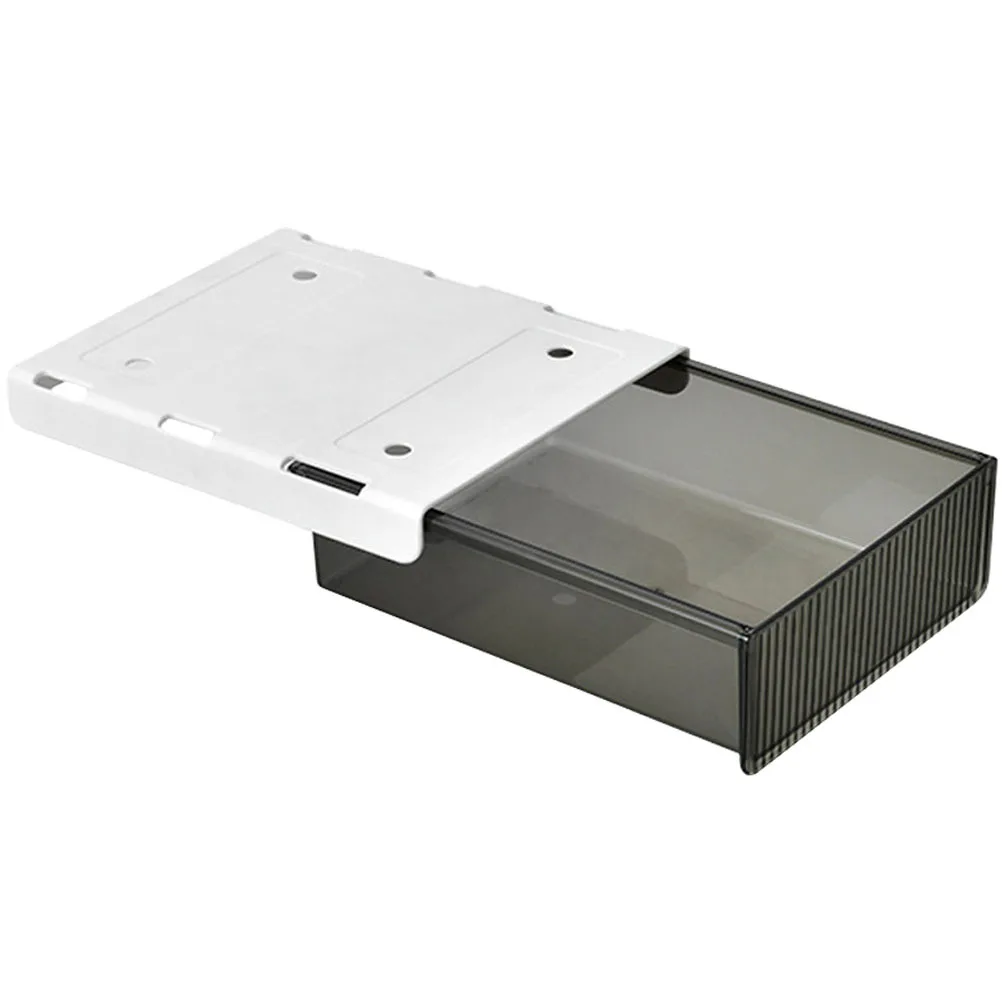 

Under Desk Drawer Organizer Premium Plastic Self-Adhesive Storage Box For Stationery Tools Cosmetics Hidden Desktop Shelf