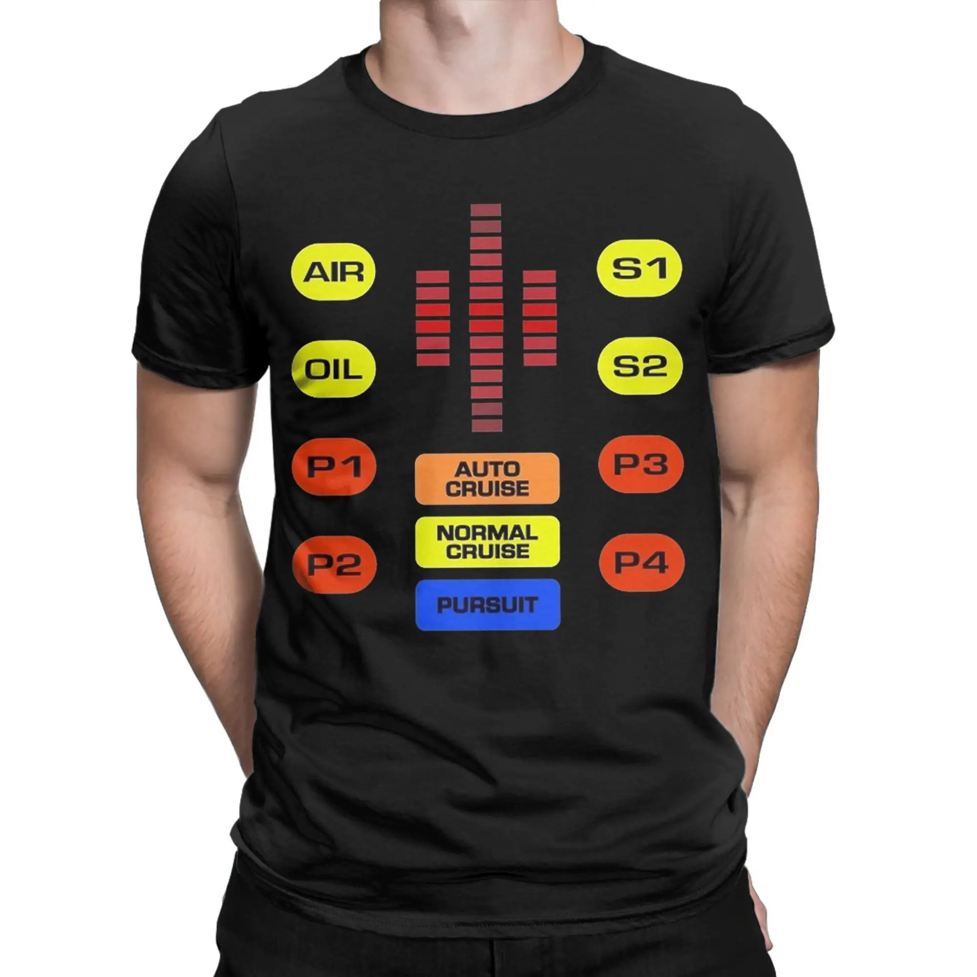 Knighting Riders Kitt Control Dashboard T-Shirts Men O Neck Cotton T Shirt TV Show Panel Short Sleeve Tees New Arrival Merch