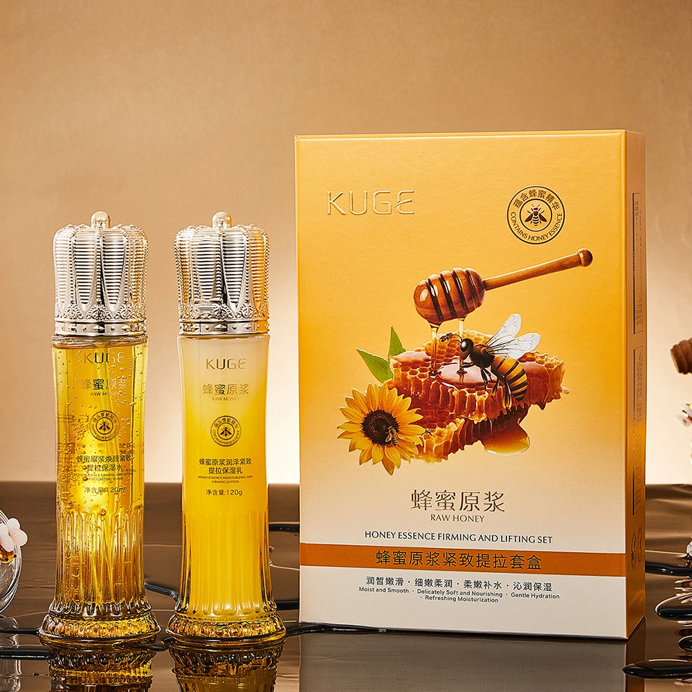 Honey Puree Firming Lifting Facial Care Face Lotion Moisturizing Improve Dull Skin Rejuvenation Face Toner Beauty Skincare Sets