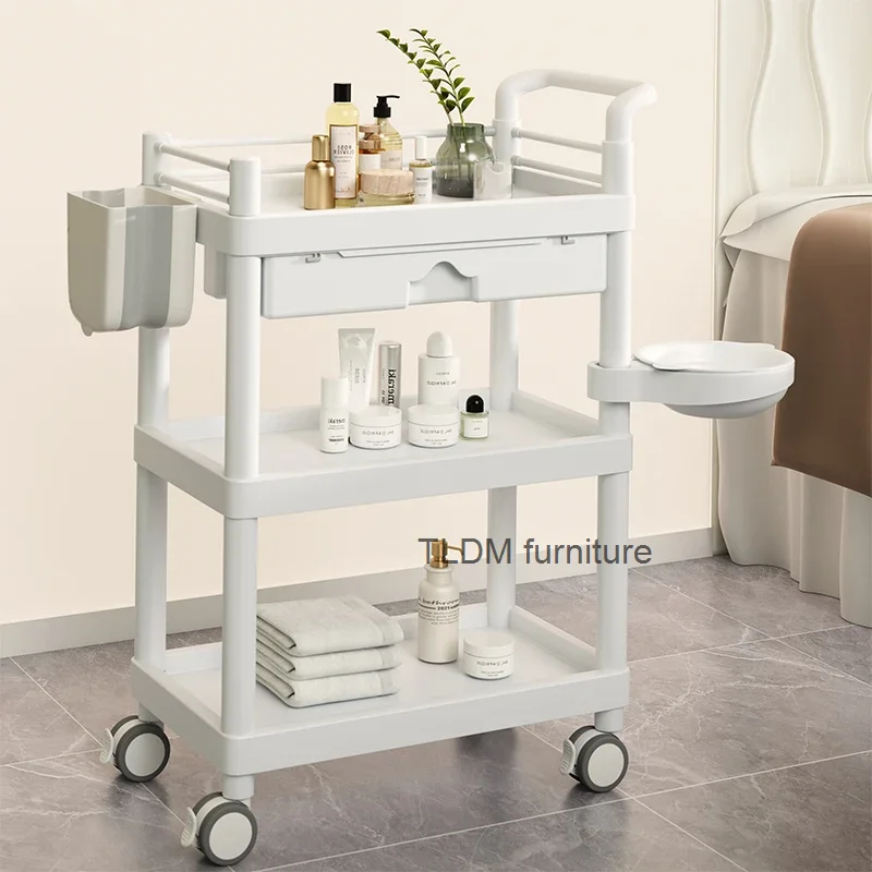 

Aesthetic Beauty Salon Trolley Rolling Simplicity Cosmetic Helper Tool Cart Manicure Organizer Carrito Con Ruedas Furniture HD