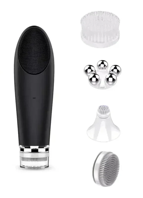 

Professional 4 in 1 Ultrasonics Face Pores Cleansing Device Facials Cleaner Silicones Face Cleansing Brush Set