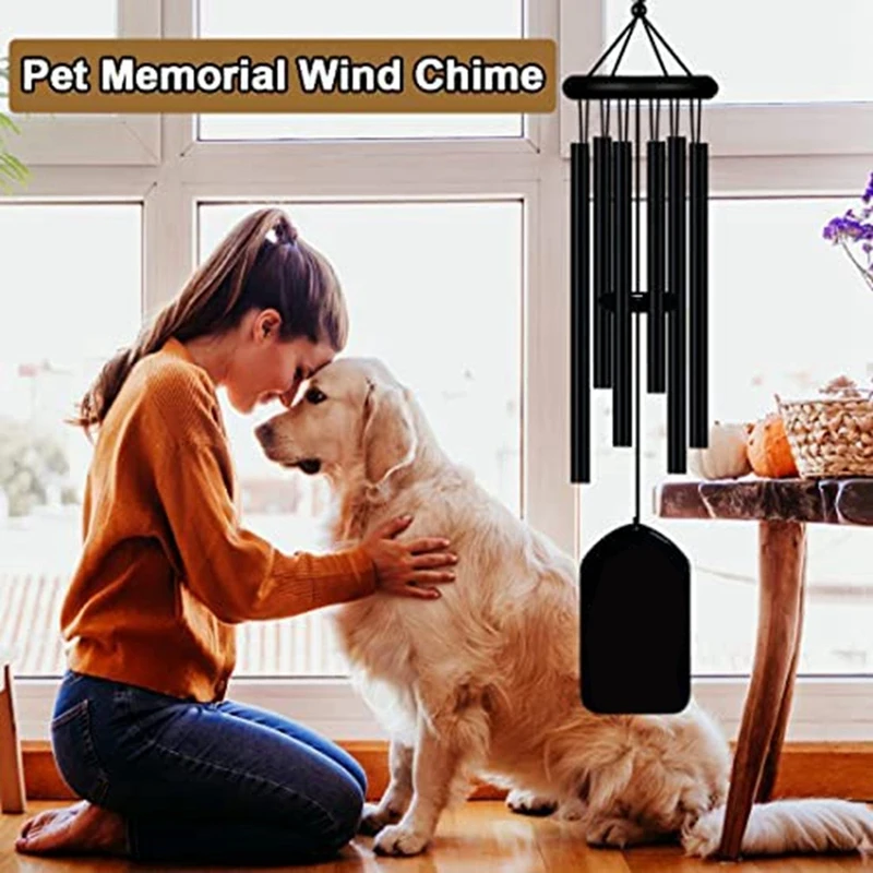 Pet Memorial Wind Chimes,Pet Remembrance Gift In Memory Dog Passing Away,Bereavement Windchime For Loss Of Memorial-New