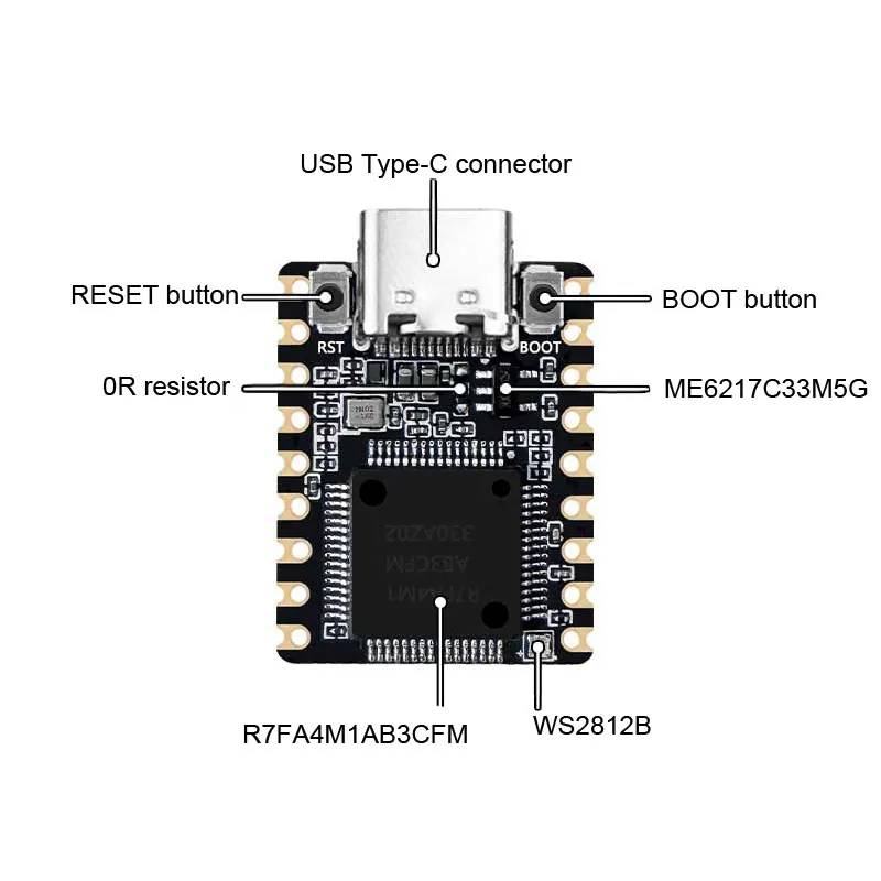 Placa UNO Minima RA4M1 Tiny SuperMini R7FA4M1 Compatible con R4 para Arduino