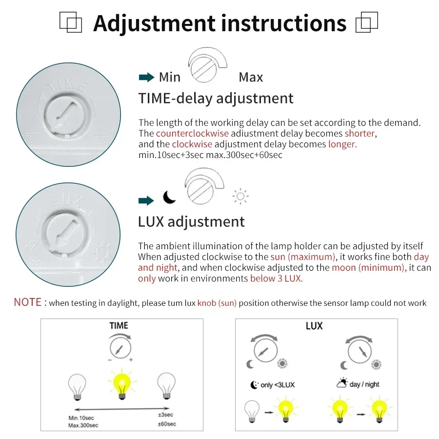Smart Motion Sensor 220V 110V E27 Bulb Socket Lamp Base Human Body Detector PIR Sensor Home Automation Auto On Off Light Switch