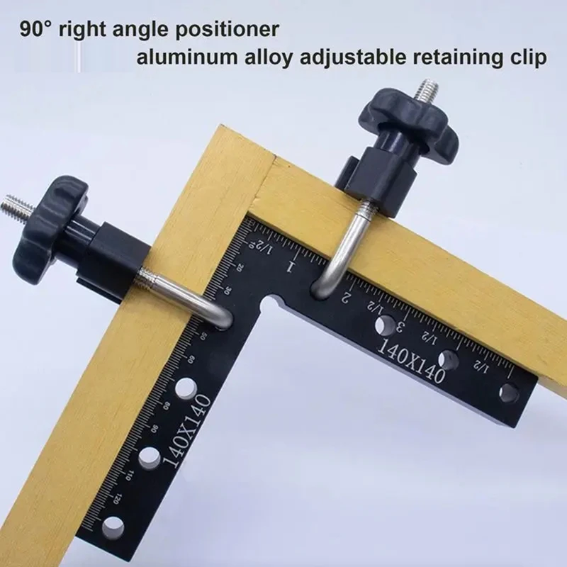 90 Degree Ruler Right Angle Woodworking Square 90 Degree Angle Ruler Aluminum Alloy Carpenter Square Tool Professional