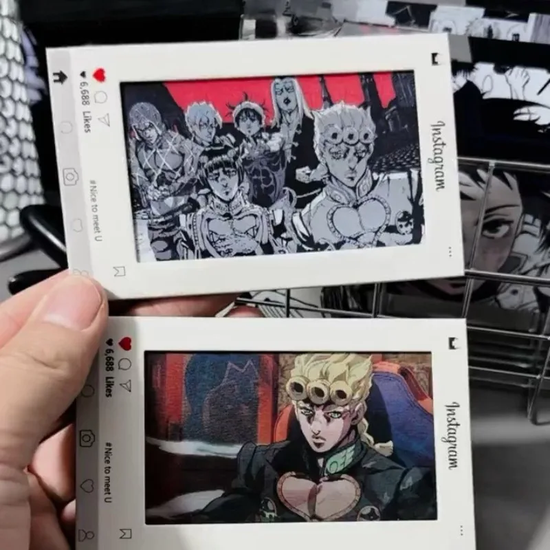 Carte Lenticolari Anime di JoJo's Bizarre Adventure, Carte Decorative da Collezione di Kujo Jotaro e Giorno Giovanna, Regali