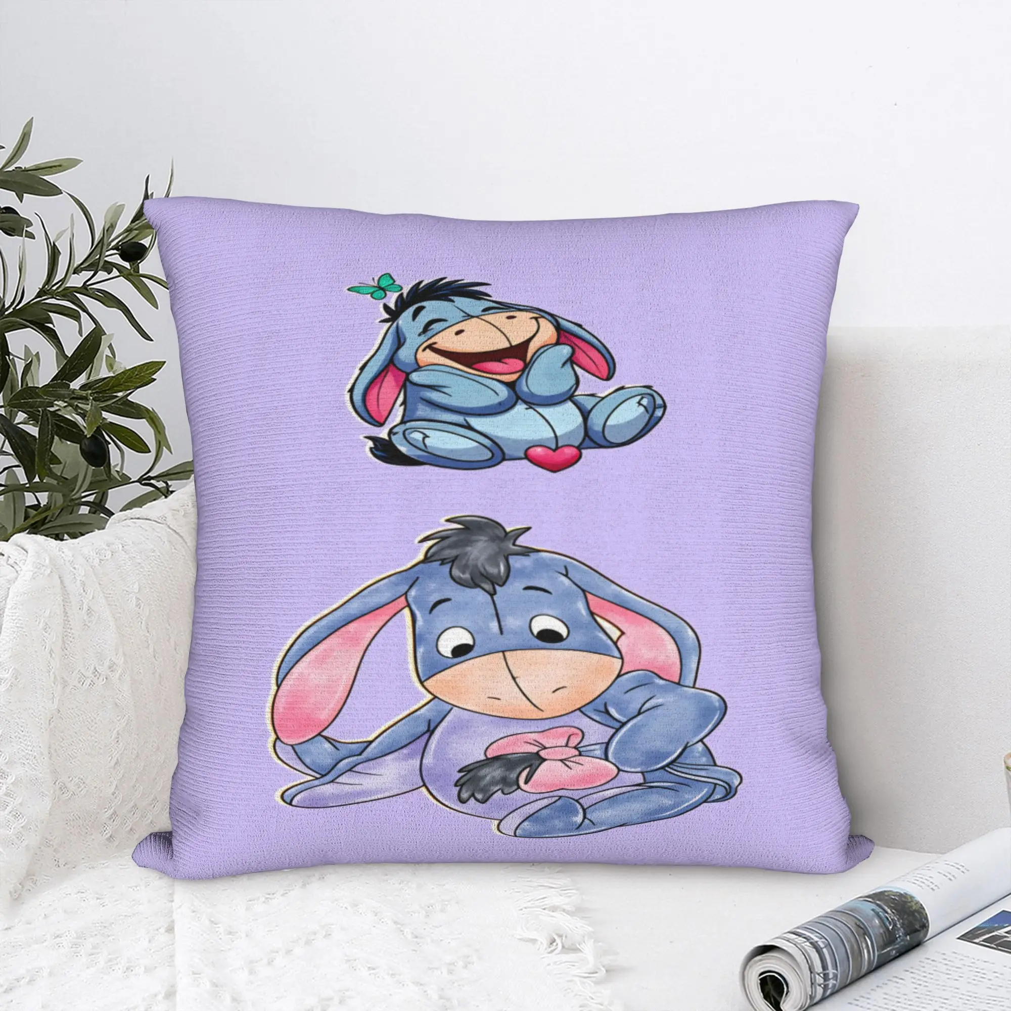 Winnie The Pooh Pillow Cover Eeyore Design Cushion Cover Kawaii Pillow Case For Sofa Bedroom Home Decor