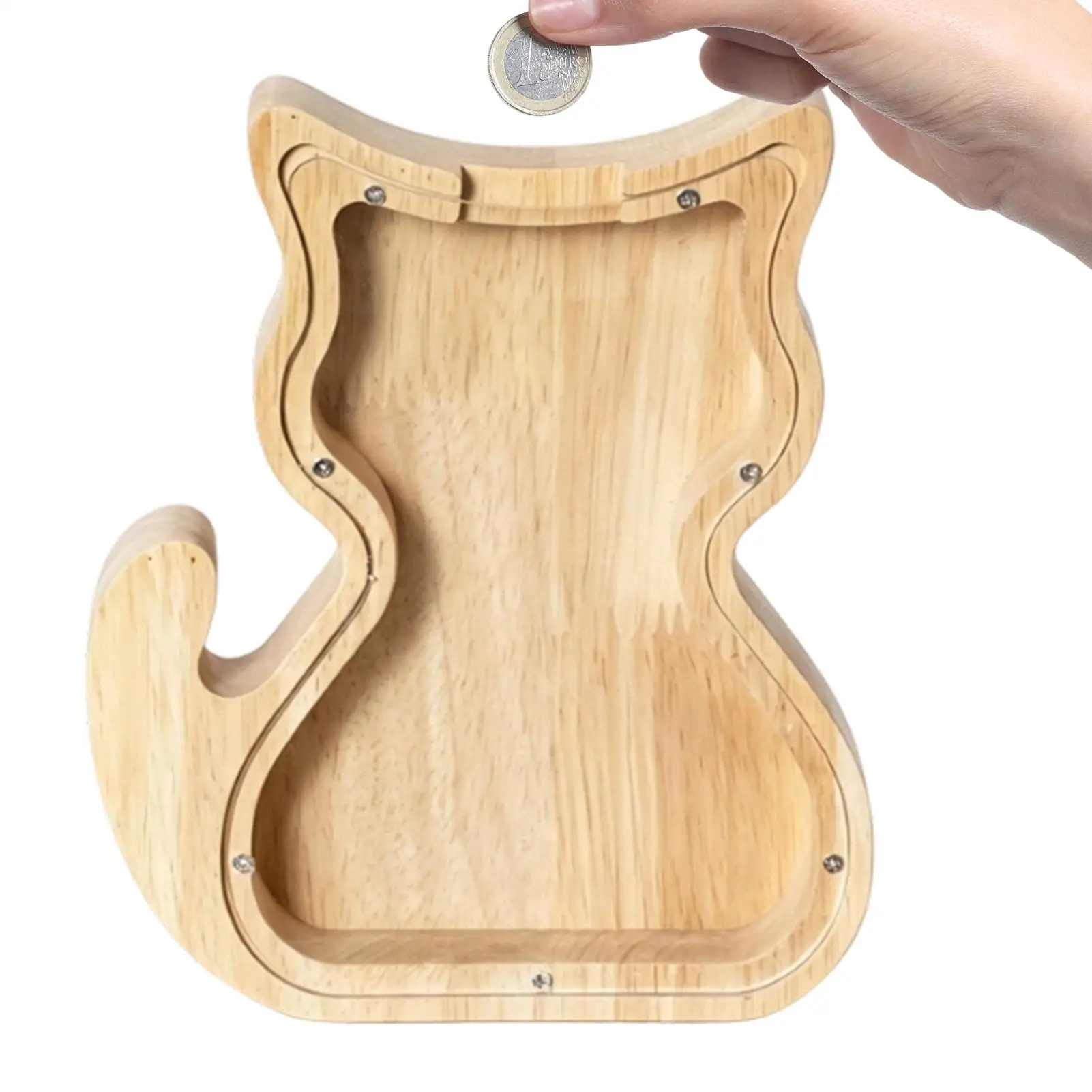 Dog Coin Money Bank Wooden Dog Shaped Decorative Storage Box Coin Bank Storage Jar For Girls Children Adults Birthday Christmas