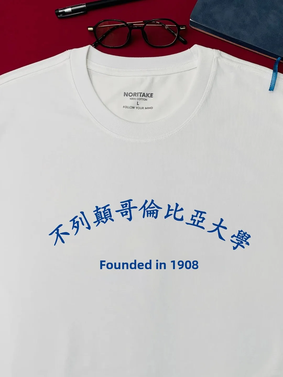 Unisex Cotton T-Shirt British  University History Print round Neck Short Sleeve Breathable Casual Top for All