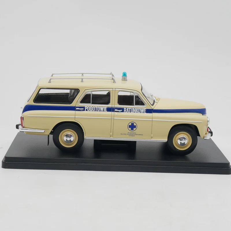 Ixo Scala 1:24 Pressofuso In Lega FSO WARSZAWA 223 KOMBI 203 A 1965 Ambulanza Giocattoli Auto Modello Classici Regali Per Adulti Souvenir Display