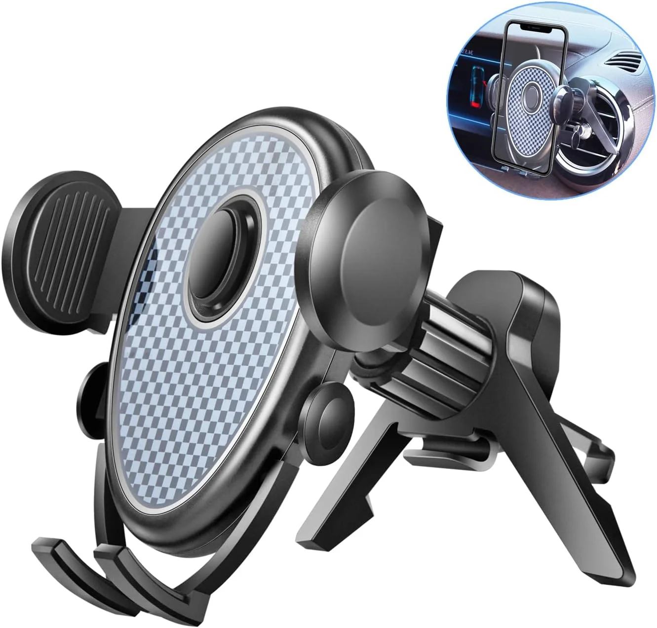 Universal Car Phone Holder with Hook Clip Air Vent Car Mount 360° Rotation Universal Mobile Phone Mount for Cellphone