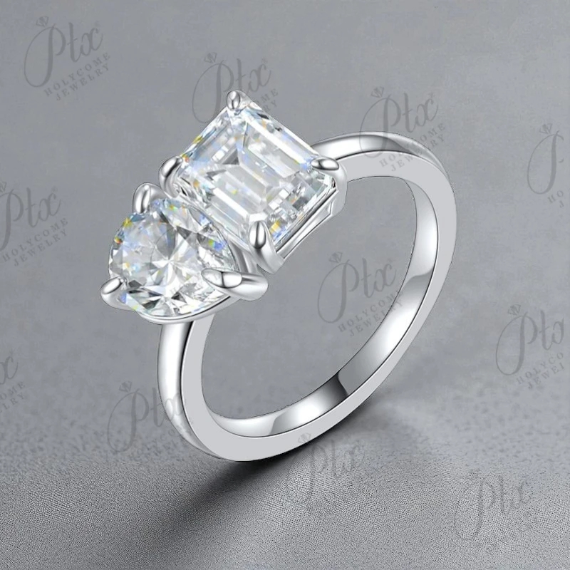 

Пропозиция из стерлингового серебра 925 пробы с муассанитом, модное роскошное модное ювелирное изделие в подарок на годовщину