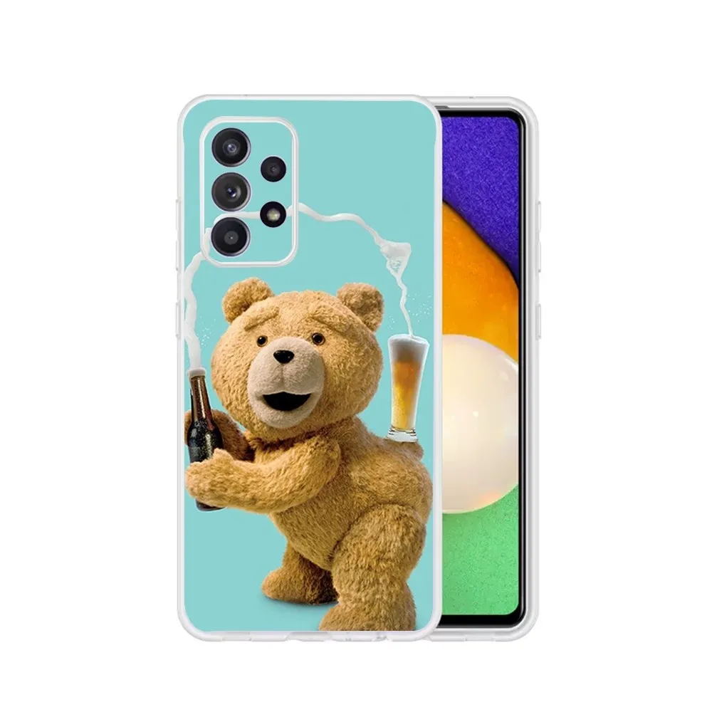 Movie T-Ted B-Bear Phone Case Silicone Case For Samsung S30,S23,S21,S22,S20 Ultra,S20 FE lite,S10,S9,S8 PIus Cover Clear