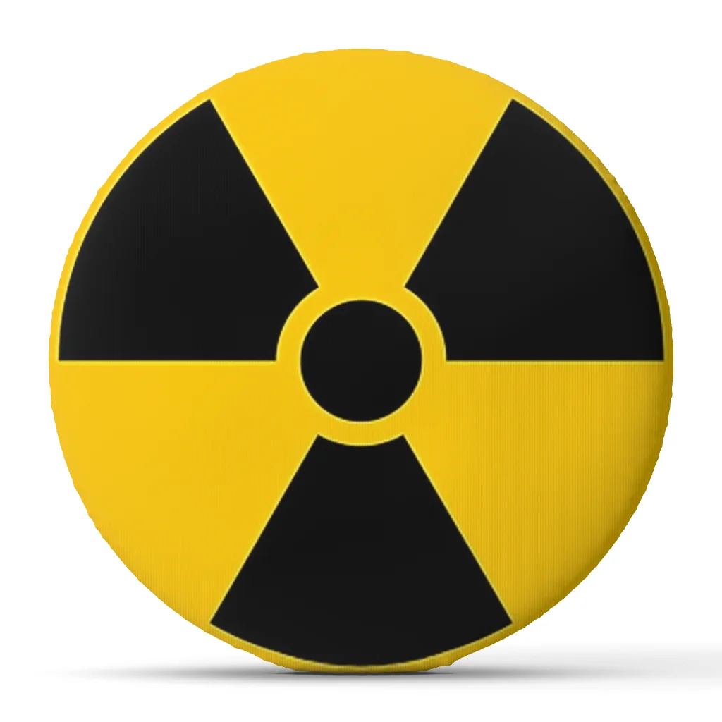 Radiation Warning Sign Radioactive Sign Funny Pillow Cushion Irregular Stuffed Throw Pillow Home Decor Gift Sofa Bed