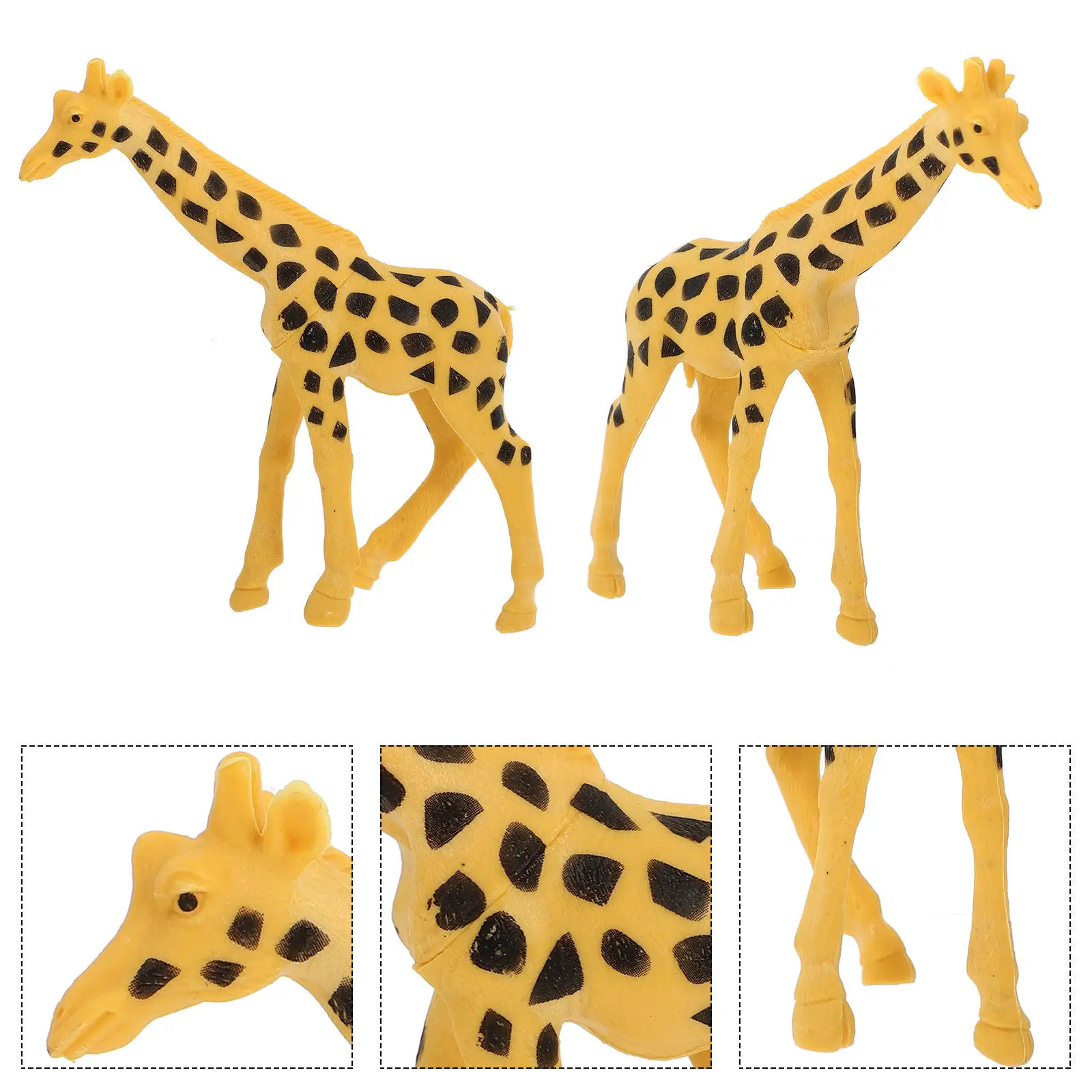 

6Pcs Realistic Wild Animal Simulation Figures Eco Friendly Plastic Educational Learning Tools for Kids Nature Exploration