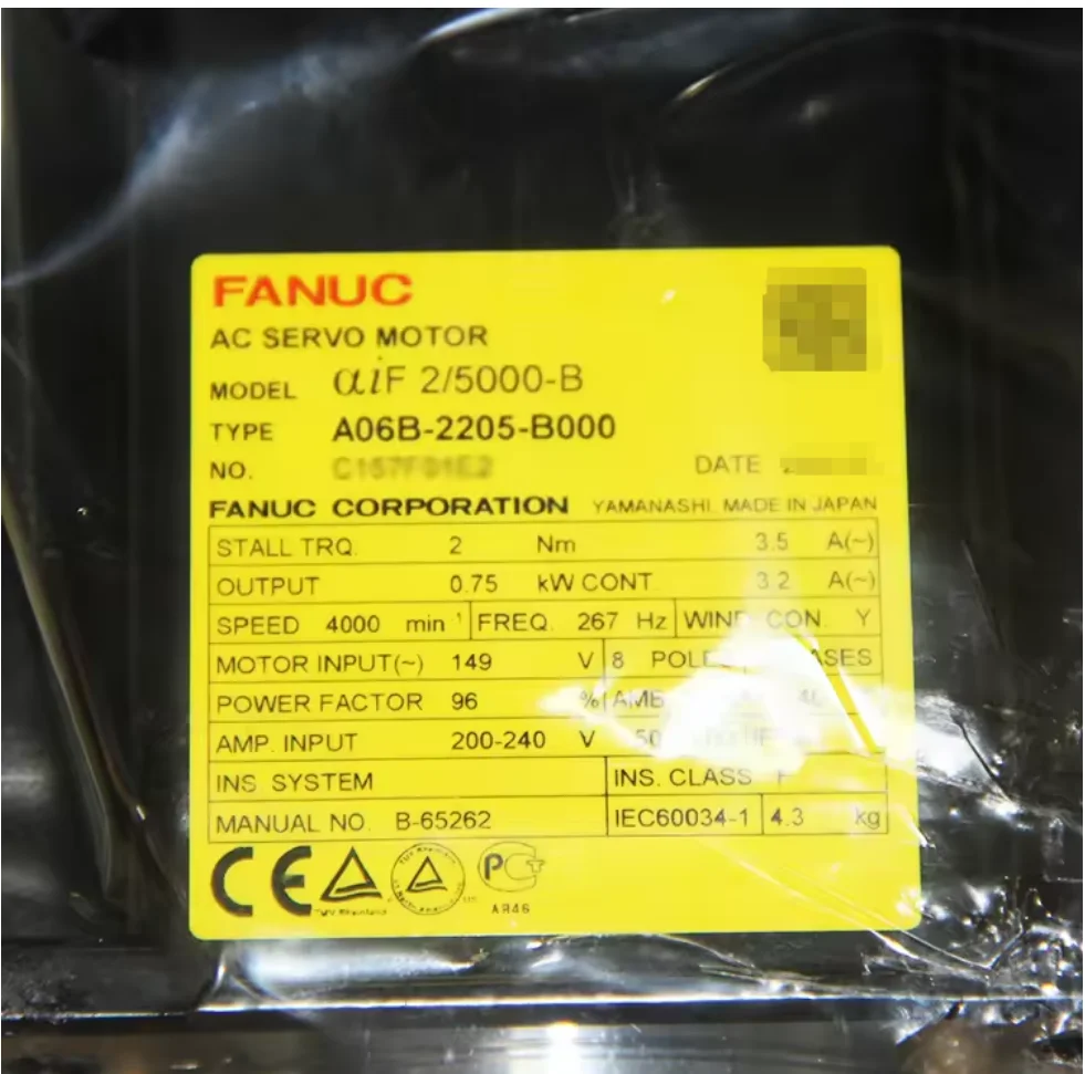 

A06B-2205-B000 Fanuc Servo Motor Tested Ok A06B 2205 B000