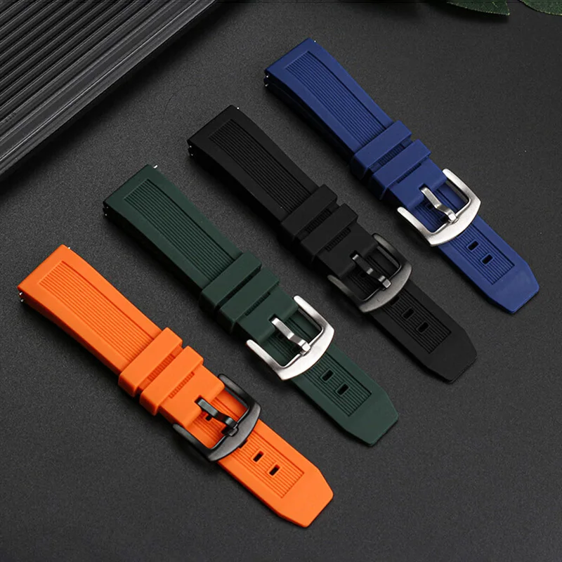 Suitable for Mido helmsman M038/M005 Orange rudder Nishitetsu suitable for Sao Orange BM8475 silicone watch strap 20mm 22mm