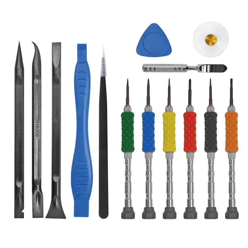 TE-8021 14PCS Mobile Phone Repair Tools Plastic Pry Bar Blade Opening Screwdriver for Screen Phone Laptop Computer Disassemble