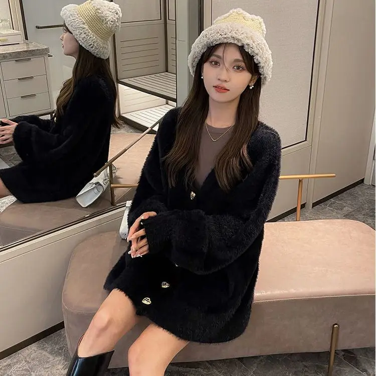 

Sweaters Jumpers Cardigans Womens Cardigan Oversize Femme Long Fleece Yarn Trekking Pocket Winter Breathable Warm Thick Crochet