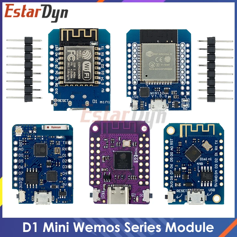 D1 Mini ESP8266 ESP-12 ESP-12F CH340G V2 USB WeMos D1 Mini scheda di sviluppo WIFI D1 Mini NodeMCU Lua IOT Board 3.3V con pin