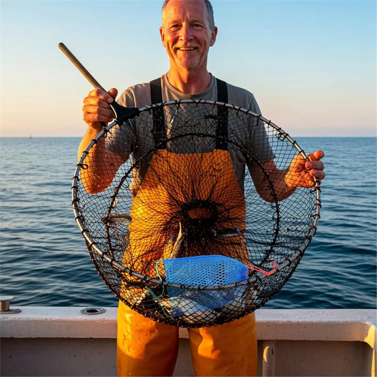 

(ABHW) Набор из 6 мешков-ловушек для крабов с замком, портативные рыболовные снасти: сетчатые ловушки для крабов, приманки для креветок, рыболовные аксессуары